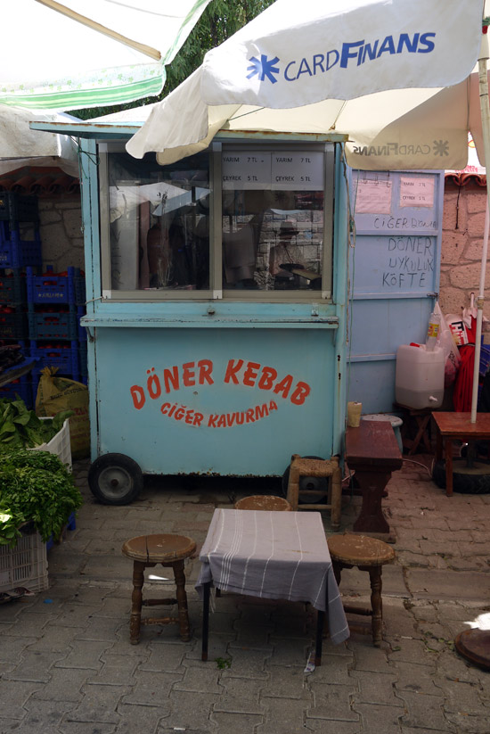 Alaçatı, small kebab stall