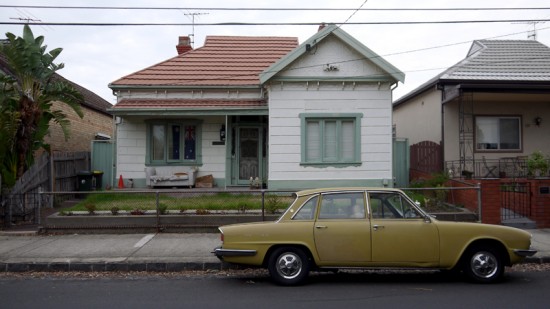 Melbourne, Coburg, house with vintage car
