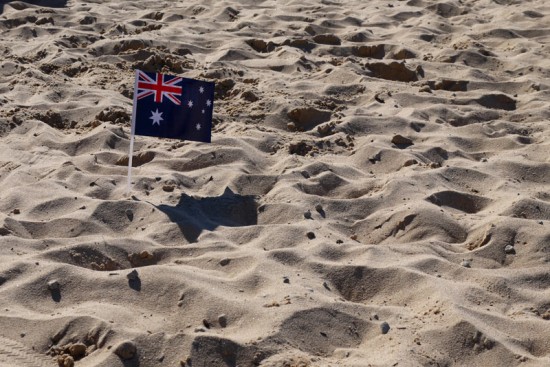 Sydney, Australian flag on Manly beach