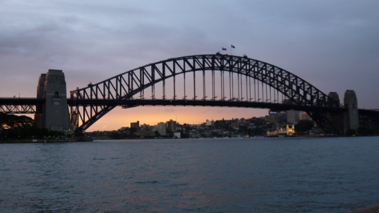 Sydney, Harbour Bridge at twilight