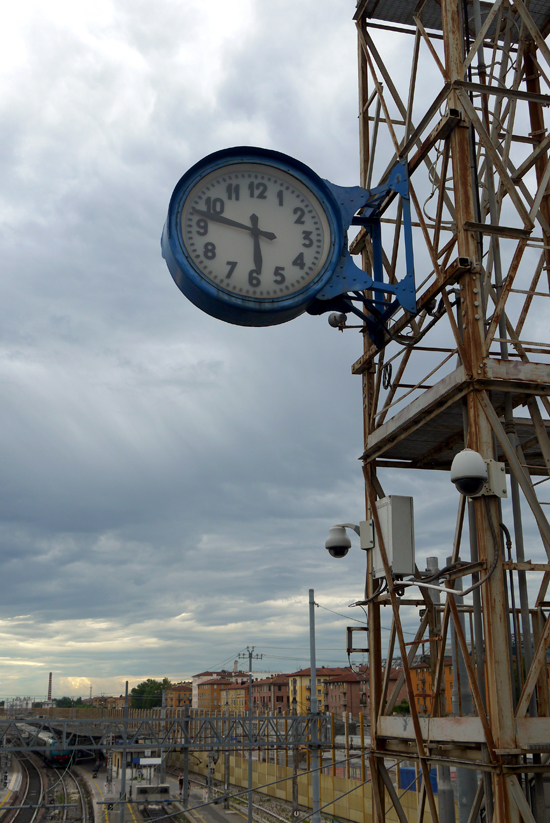 Bologna, railway station clock