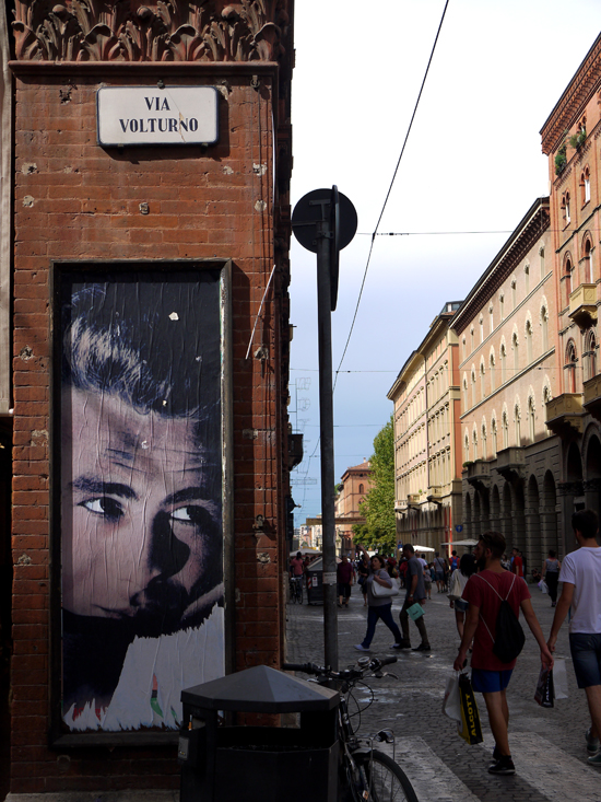 Bologna, Via Volturno, James Dean poster