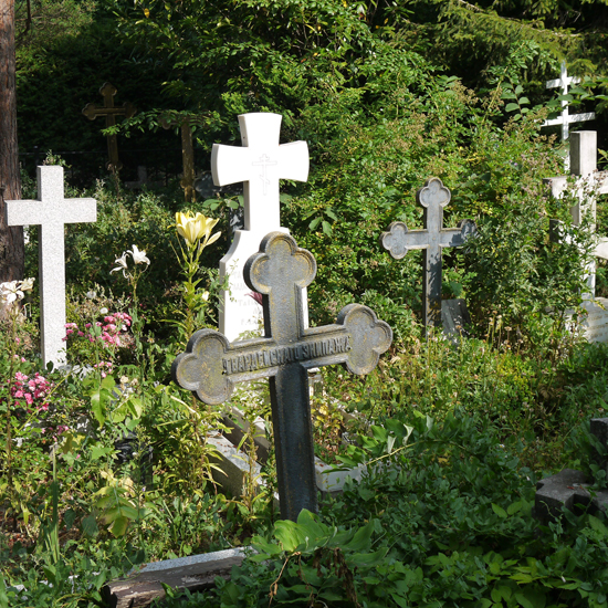 Copenhague, crosses in Assistens cemetery