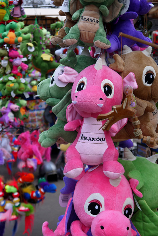 Krakow, plush Wawel dragon