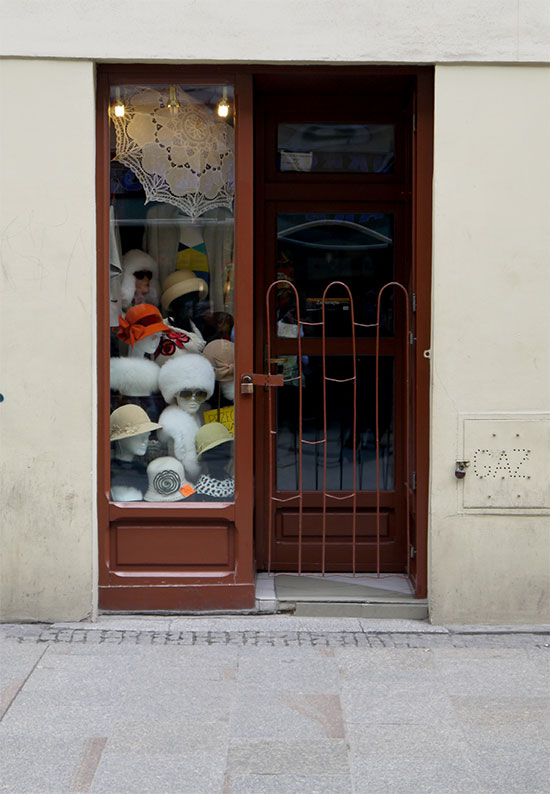 Krakow, vintage hat shop