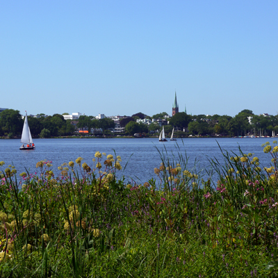 Hambourg, Boats on Aussenalster