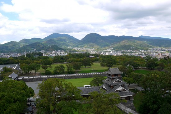 Kumamoto, view from Kumamoto castle