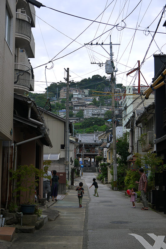 Nagasaki, kids playing in the street