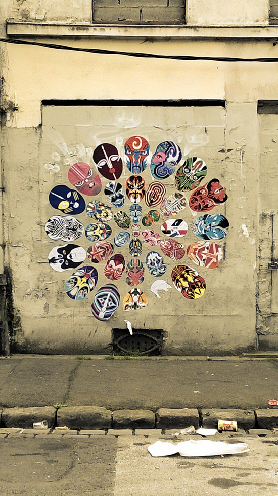 Lille, Wazemmes, Street art, masques