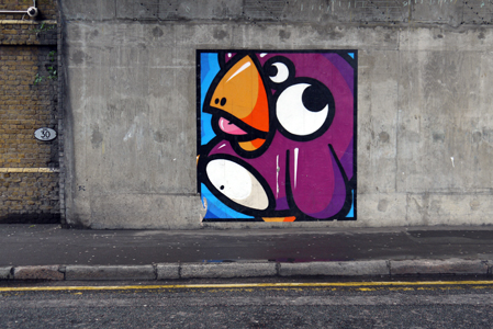 London, Great Suffolk Street, Birdy Kids Street Art