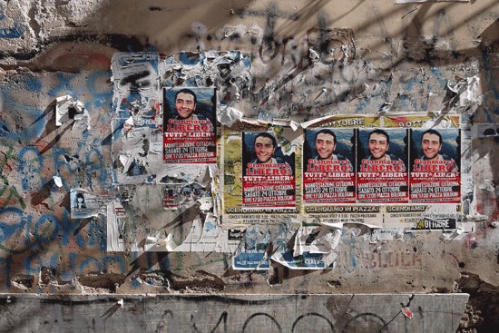 , posters in the street