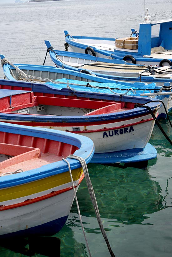 Palermo, fishing boats at Mondello