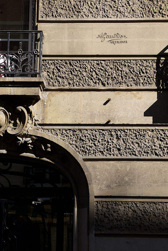 Typographies parisiennes, A. Gauthier architecte, rue Lamarck