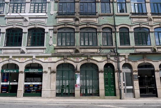 Porto azulejos facades on R. A Braga