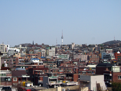 Seoul, Itaewon, view on N Seoul Tower