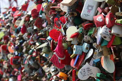 Seoul, Love padlocks at N Seoul Tower